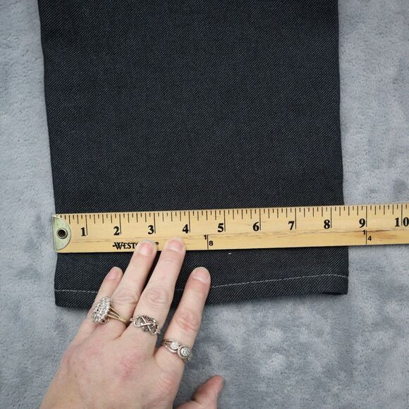 Apparel Collection Jeans Womens 16 Black Straight Mid Rise Button Denim Pants - Picture 6 of 16